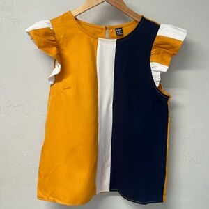 SHEIN NWOT tank blouse with flutter sleeves, Small (S)